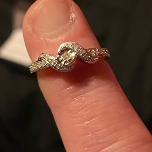 1/4 CtTw 14K White Gold over Sterling Silver size 7 ring. New in the box.